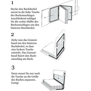 Buchhülle Litterae für Taschenbücher bis 19 cm Buchhöhe Bild 5