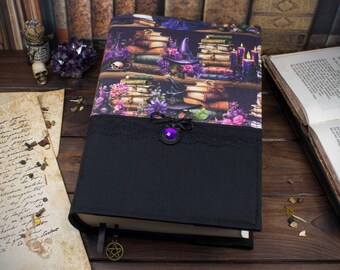 Book cover Witch Library for hardcover / paperback books up to 21 cm book height