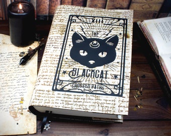 Buchhülle The Black Cat XII für Hardcover / Taschenbücher bis 22 cm Buchhöhe