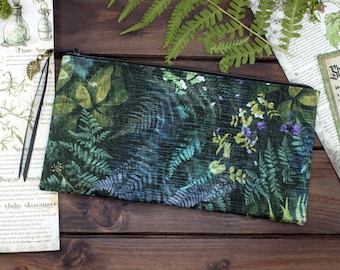 Pencil case Plants, fabric pencil case