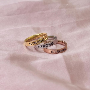 Starke inspirierende Band Ring für Frauen