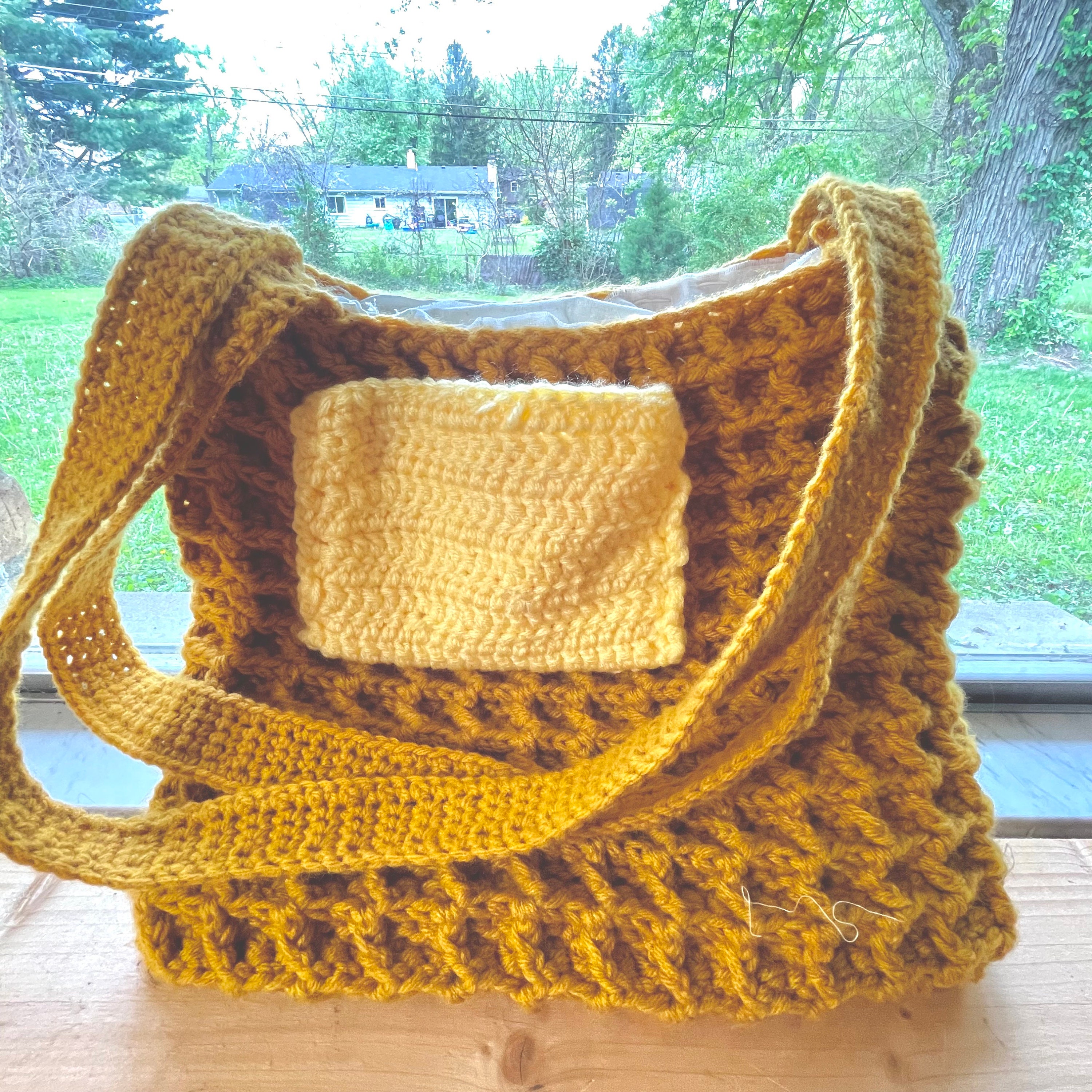 Waffle Crochet Bag Crochet Tote Bag Cute Crochet Bag Cute - Etsy