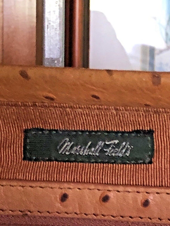 Marshall Fields Handbag / Purse ~Ostrich Leather … - image 2