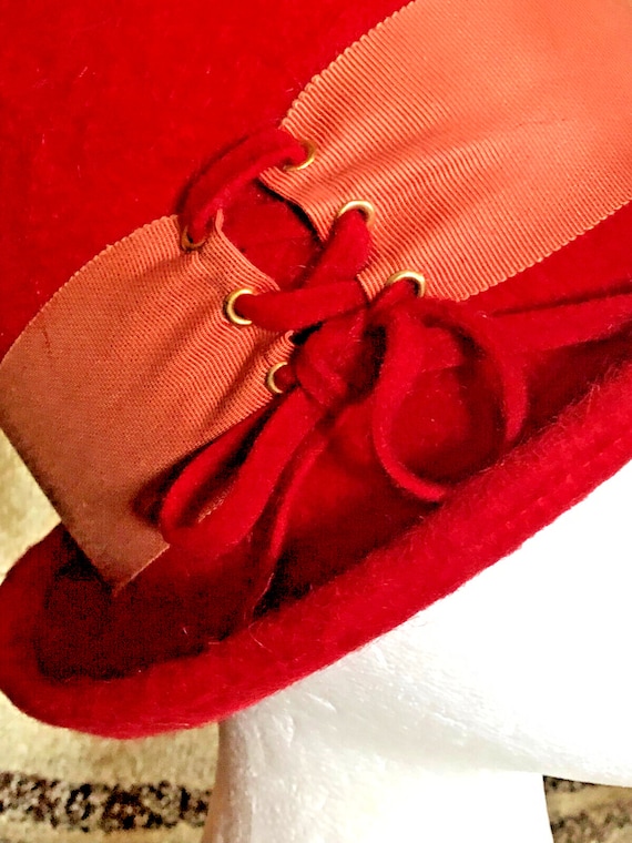 Vintage 60's Hat ~ Henry Pollack Melosoie ~Red~Woo