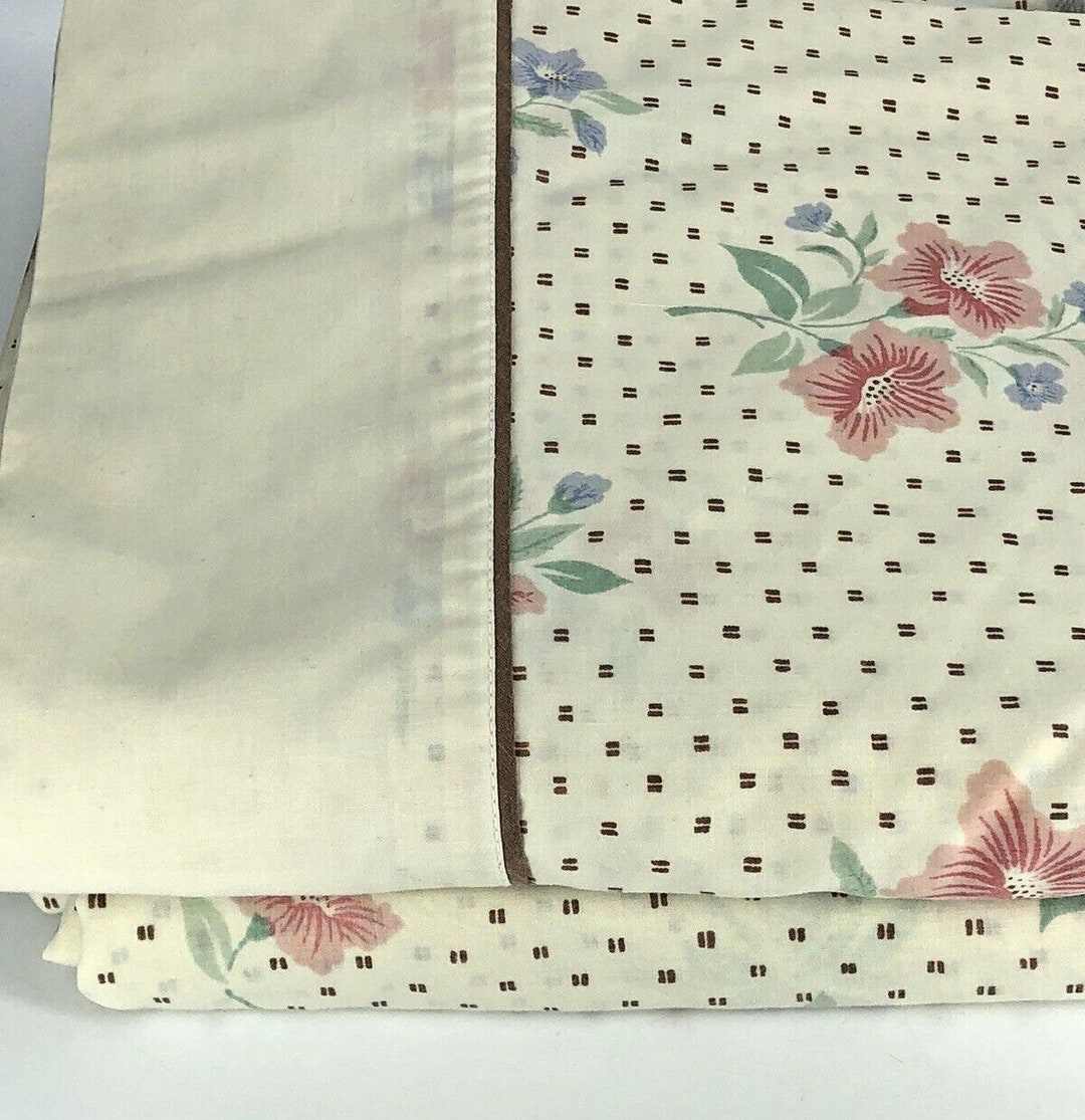 Vintage Jcpenney Sheet Set double Flat & Fitted Soft Etsy