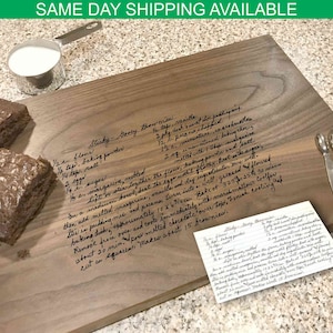 Recipe cutting board or charcuterie board. Wedding gift. Housewarming gift. Personalized gifts