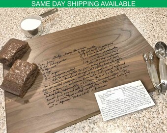 Rezept-Schneidebrett oder Charcuterie-Brett. Hochzeitsgeschenk. Einweihungsgeschenk. Personalisierte Geschenke