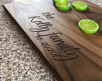 Tabla de cortar personalizada, Tabla de charcutería personalizada, Tabla de cortar personalizada, Tabla de quesos, Tabla de cortar grabada, Nogal, Arce