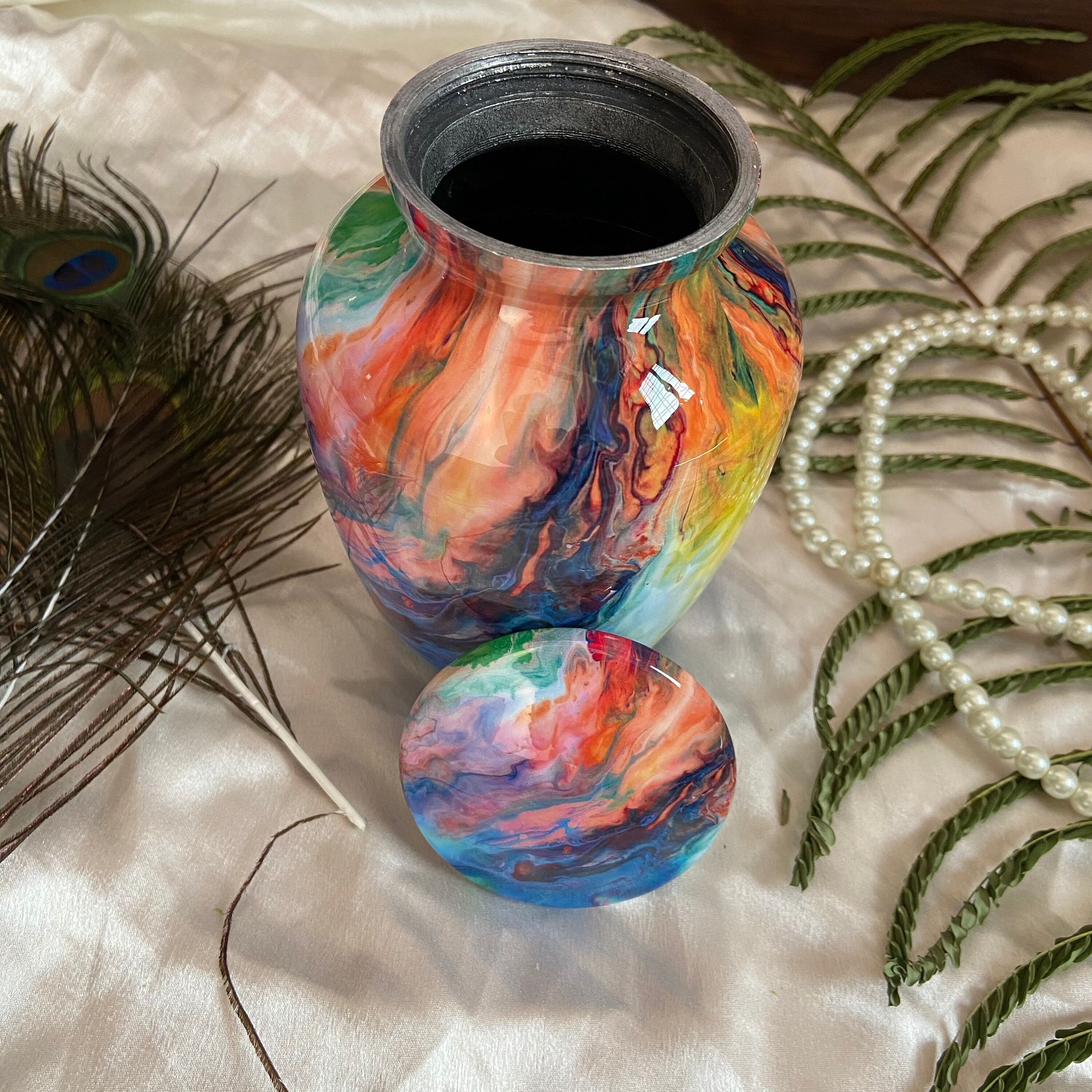 Urns for Human Ashes Colorful Urn Tie Dye Urns Urns for Etsy