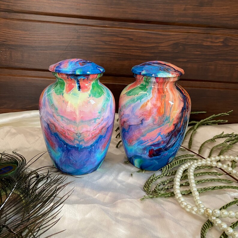 Urns for Human Ashes Colorful Urn Tie Dye Urns Urns for Etsy