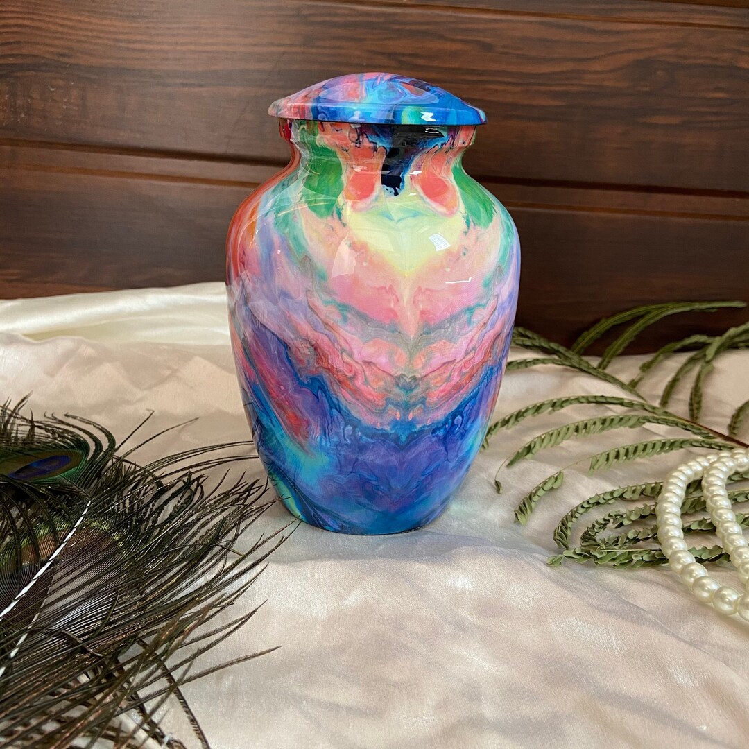 Urns for Human Ashes Colorful Urn Tie Dye Urns Urns for Etsy