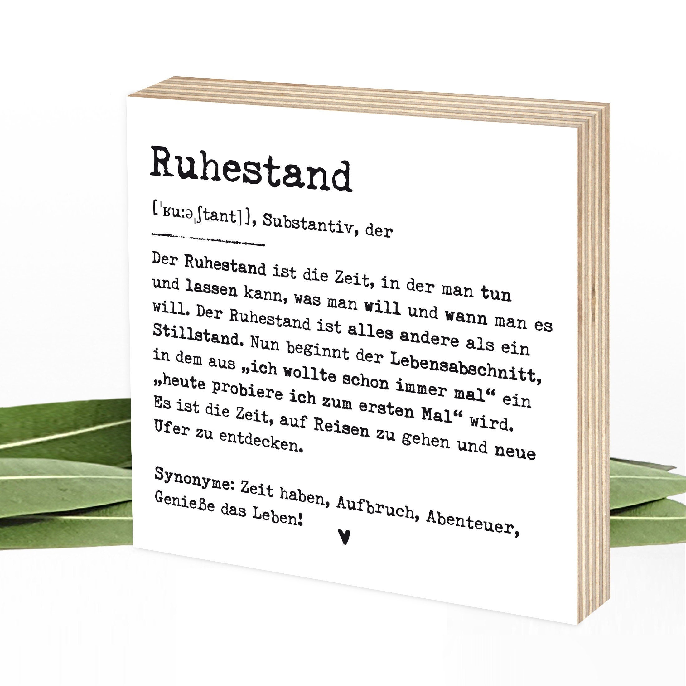 Ruhestand Geschenk Holzschild – Mit Faultier-Motiv & Spruch | Wanddeko Für Rentner & Rentnerin
