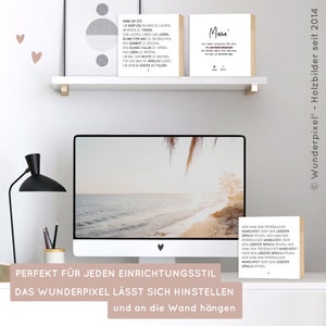 PERSONALISIERTES Geschenk Holzbild, DEIN eigener Text, Spruch, Zitat Sprüche auf Holz, Holzschilder von Wunderpixel® 15x15x2cm Bild 8