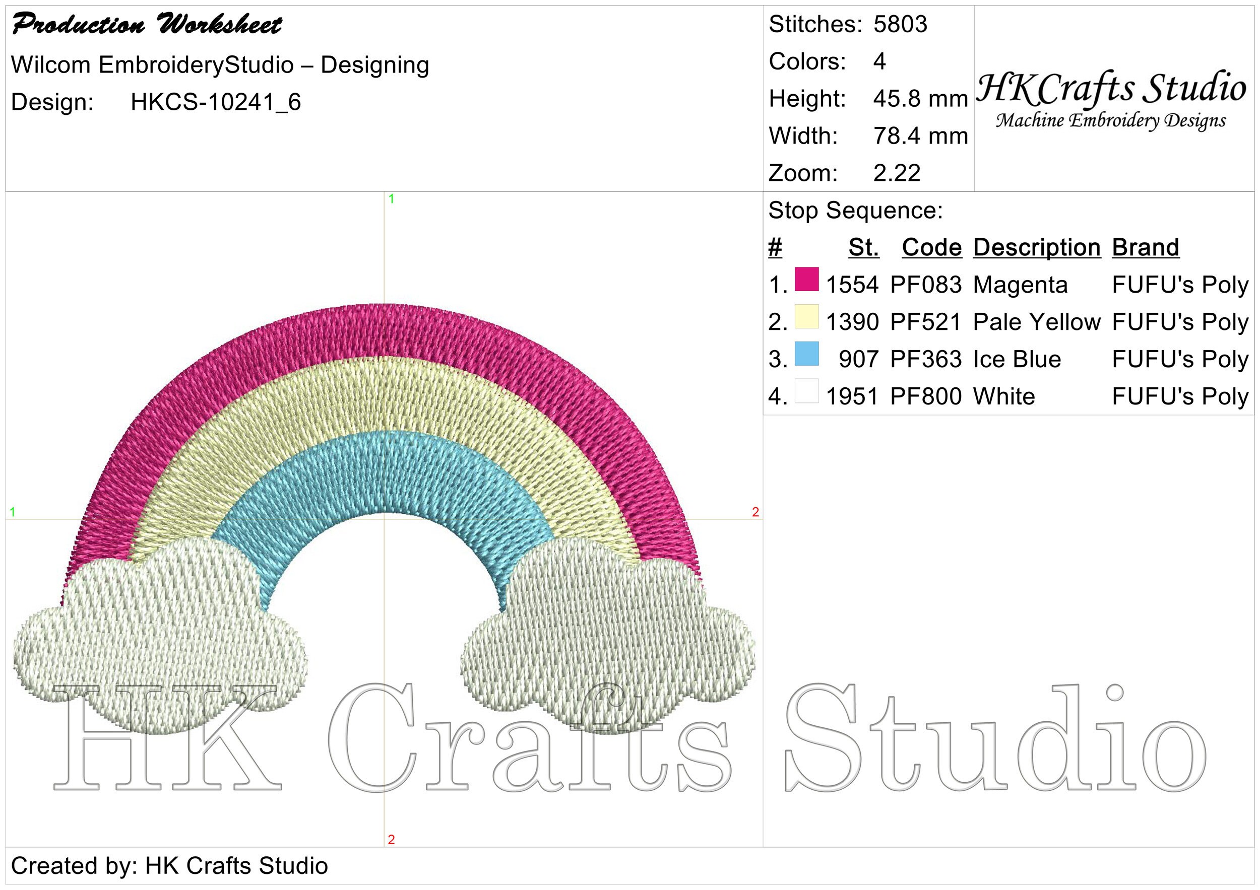 Mini Rainbow Machine Embroidery Design 7 Sizes. Mini Filled Etsy UK