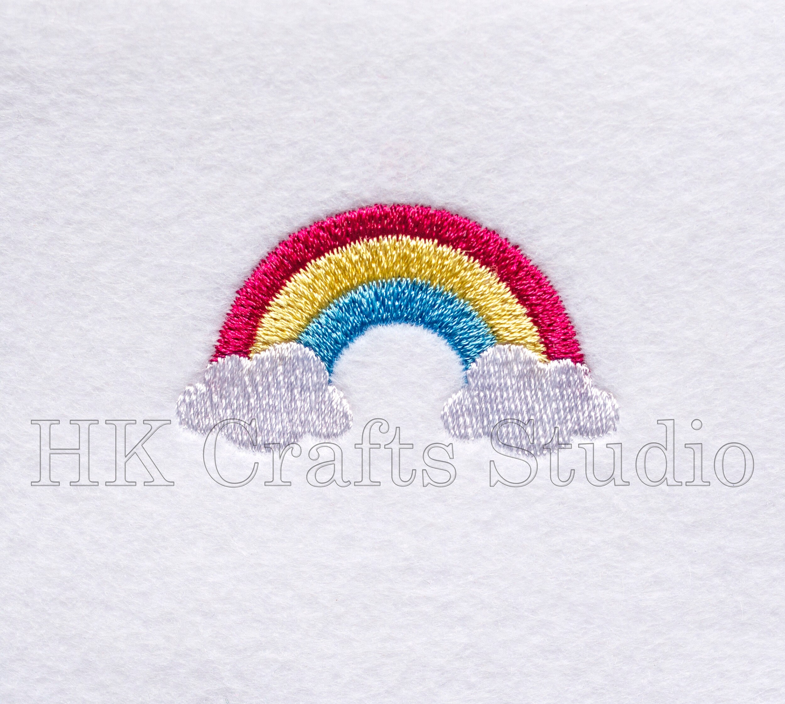 Mini Rainbow Machine Embroidery Design 7 Sizes. Mini Filled Etsy UK