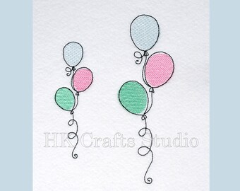 Balloon Embroidery | Etsy
