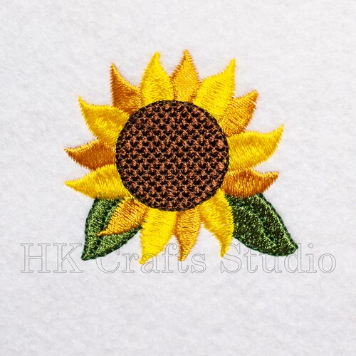 Sunflower Embroidery Design Flower Machine Embroidery File 5 Etsy