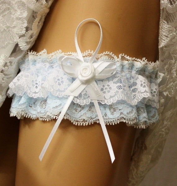 Personalised White Handmade Bridal Wedding Garter