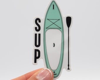SUP Paddle Board Sticker | Waterproof and Dishwasher Safe sticker for car, laptop, water bottle