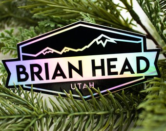 Brian Head Utah Holographic Sticker