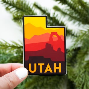 Utah State Sticker | Waterproof Dishwasher Safe UV Resistant Laminated decal for Laptop Car Water Bottle Stanley or Hydrojug