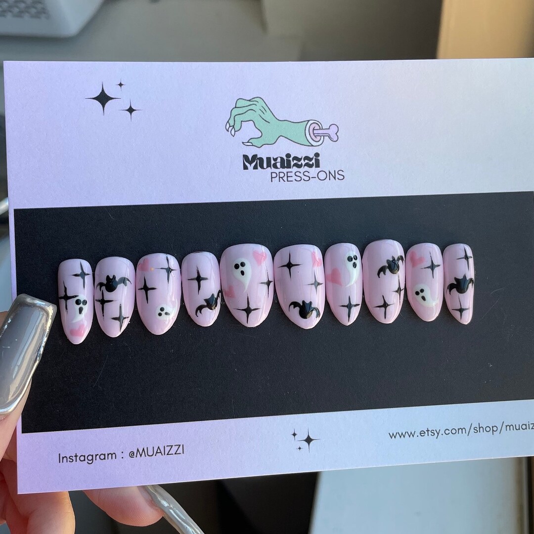 Halloween Nails Halloween Press on Nails Valentines Day - Etsy