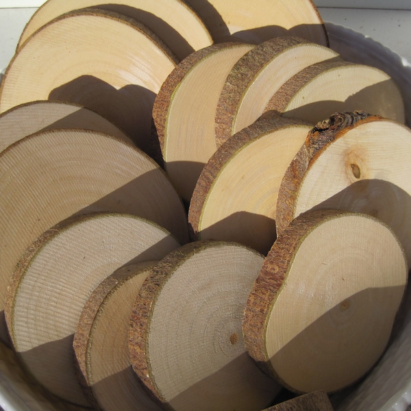 15 x Holzscheiben Baumscheiben Ahorn  Hochzeit mit Holz basteln dekorieren