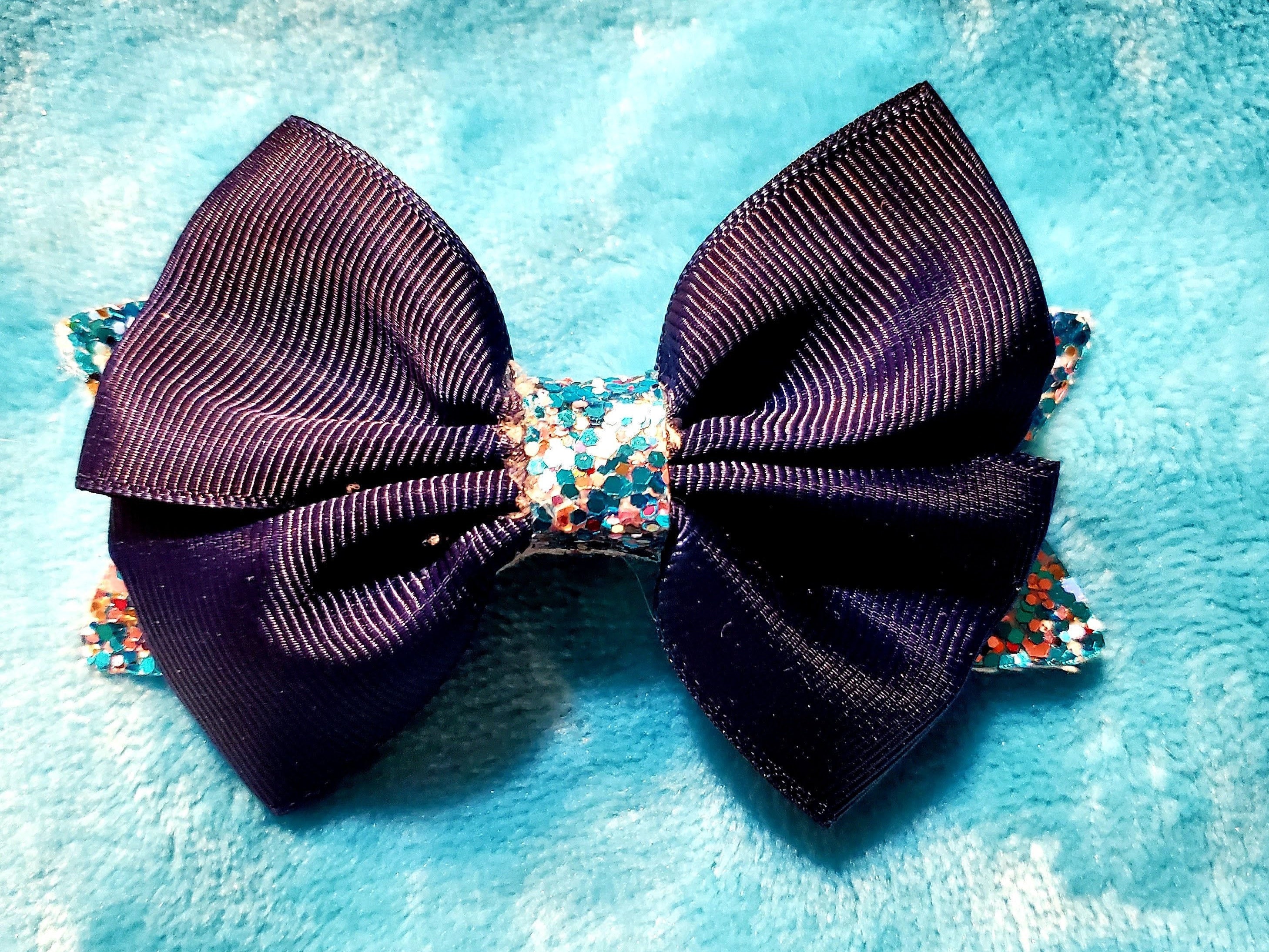 Blue Bow Hair Tie - Etsy - wide 9