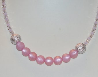 Original Swarovski Polaris Kristalle rosa Halskette Collier Kristallkette Swarovskikette Polariskette Geschenk Mama Frau Freundin Schwester