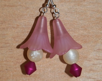 Earrings earrings 925 silver Polaris pink yellow pink pearl earrings women's gift fiancée girlfriend bride