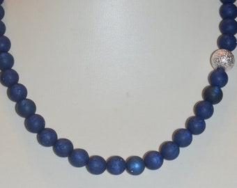 Original Polaris Crystals blue dark blue indigo necklace crystal necklace Polaris necklace pearl necklace gift mom wife girlfriend