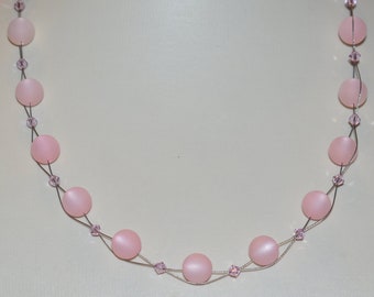 Original Swarovski Polaris Kristalle rosa Halskette Collier Kristallkette Swarovskikette Polariskette Geschenk Mama Frau Freundin Schwester