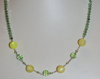 Original Swarovski Polaris peridot grün Halskette Collier Kristallkette Swarovskikette Polariskette Geschenk Mama Frau Freundin Schwester