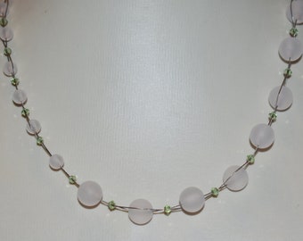 Kette Halskette Collier Perlenkette weiß peridot Geschenk Mama Mutter Frau Freundin Verlobte Schwester Braut