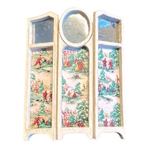 KIT, Biombo francés, escala 1/48, cuarto de escala, miniatura para casa de muñecas