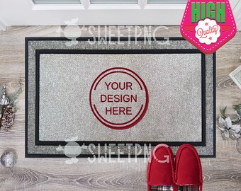 Download Doormat Mockup White Wood Background Digital File Christmas Holiday Doormat Mockup Sublimation Mockup Instant Download Free Psd Mockups Templates Premium