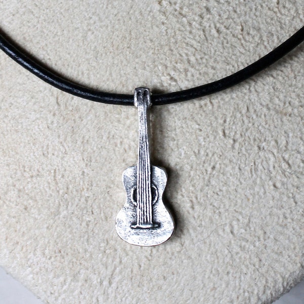 Colliers avec pendentif au thème musical - Guitare