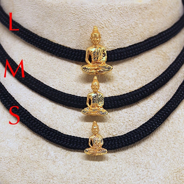 Collier à thème oriental - Bouddha plaqué or