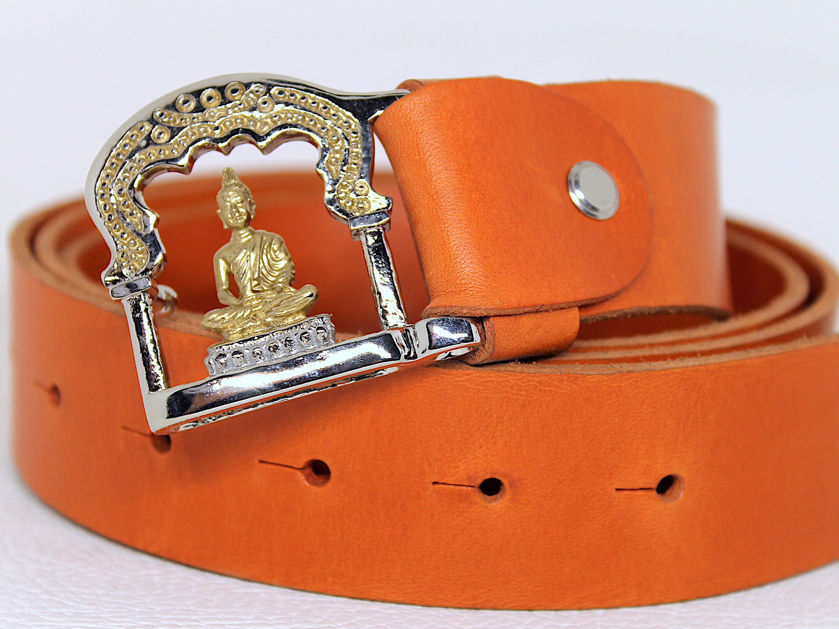 Leather belt with Asian theme buckle Dragon Buckle Belt－Unique Chinese Dragon Buckle Belt main image 3