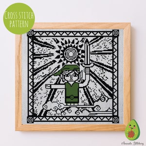 Legend Of Zelda - Link The Wind Waker - Cross Stitch Pattern. Videogames, Gamer, Geek, Nerd, Decoration, Modern, DIY, Gifts, Embroidery, Art