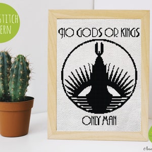 Bioshock Lighthouse - No Gods Or Kings. Only Man - Cross Stitch Pattern. Videogames, Gamer, Rapture, DIY, Geek Decor, Nerd, Modern, Fandom.