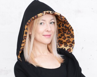 Hood and scarf, 2in1, LEOPARD HOOD