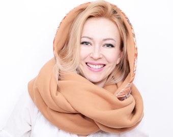 Hood and scarf, 2 in 1, BEIGE HOOD