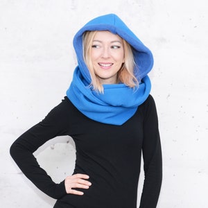 Hood and scarf, 2 in 1, BLUE TEDDY HOOD image 4