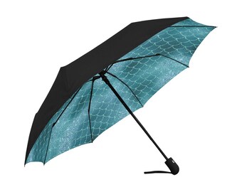 UV umbrella, under the sea scales and glitter umbrella