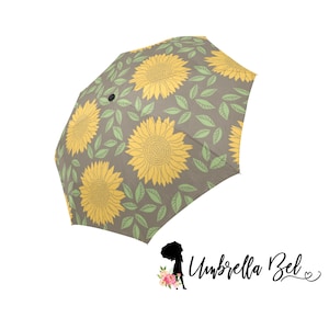 Sunflower umbrella, rain umbrella, umbrella, sunflower, yellow flower, sunflower lover gift, unique umbrella