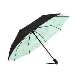 UV umbrella, green umbrella, foliage motif design umbrella