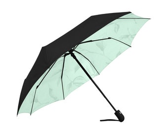 UV umbrella, green umbrella, foliage motif design umbrella