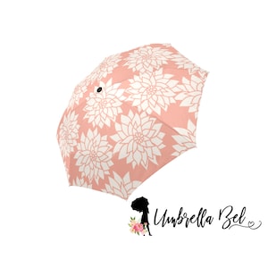 Pink flower umbrella, rain umbrella, pink design umbrella, women umbrella, pink umbrella, pink flowers