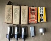 Lot Of 5 Vintage RCA Vacuum Tubes, Flasher IF Transformer, Unknown Condition